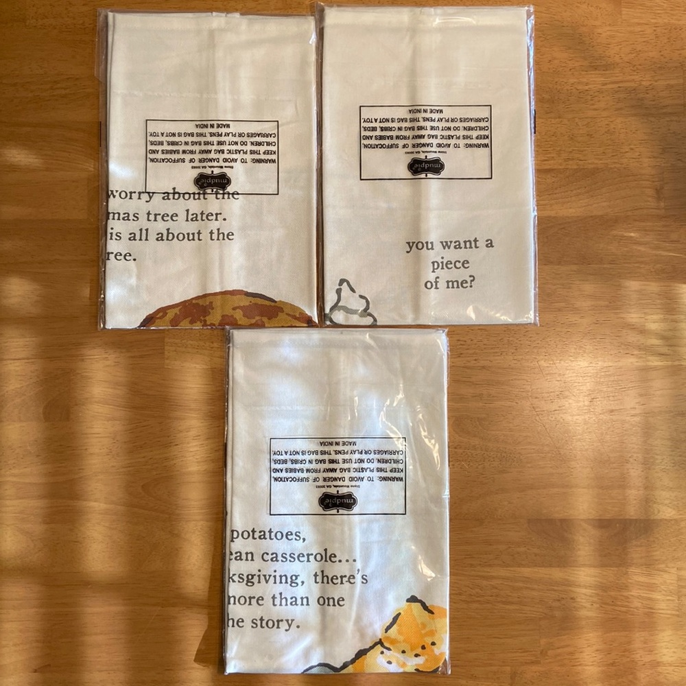 Set of 3 Mud Pie Thanksgiving Kitchen Towels